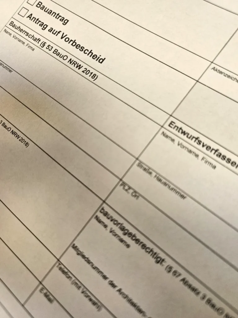 Bauantragsunterlagen für eine Werbeanlage
